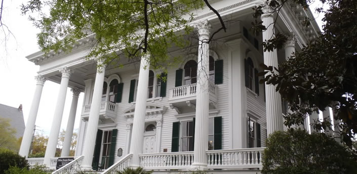 Bellamy Mansion in historic downtown Wilmington, North Carolina.