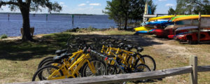 Kayak and bike rentals at Carolina Beach State Park